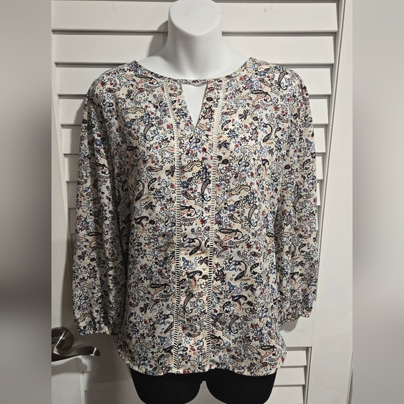 Collective Concepts Tops - Collective Concepts Floral Paisley Blouse